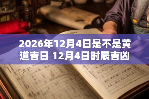 2026年12月4日是不是黄道吉日 12月4日时辰吉凶