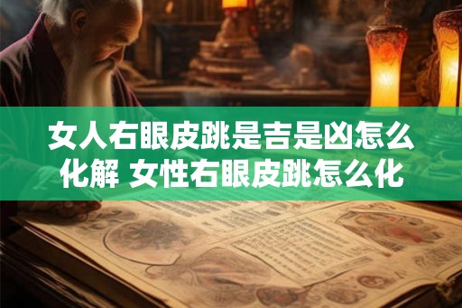 女人右眼皮跳是吉是凶怎么化解 女性右眼皮跳怎么化解 女人右眼皮跳是吉是凶怎么化解 女性右眼皮跳怎么化解
