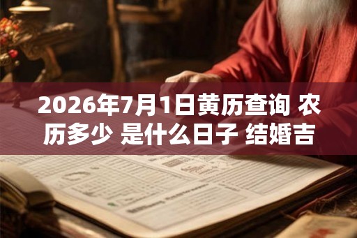 2026年7月1日黄历查询 农历多少 是什么日子 结婚吉时