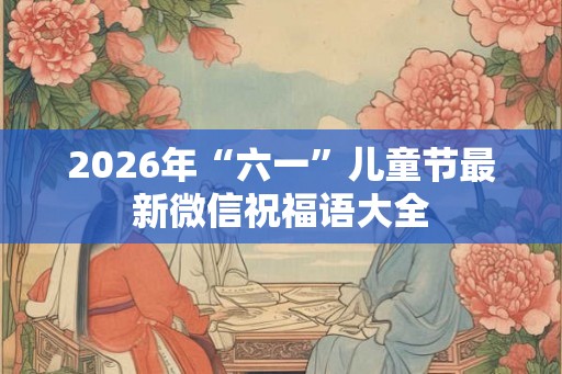 2026年“六一”儿童节最新微信祝福语大全