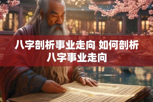 八字剖析事业走向 如何剖析八字事业走向