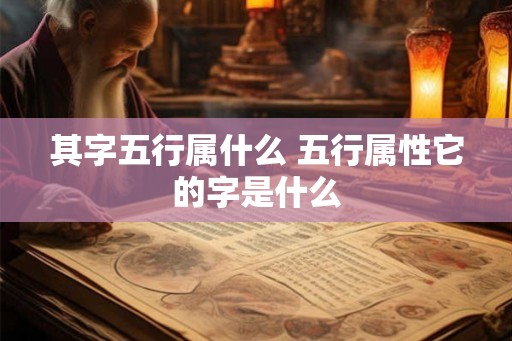 其字五行属什么 五行属性它的字是什么