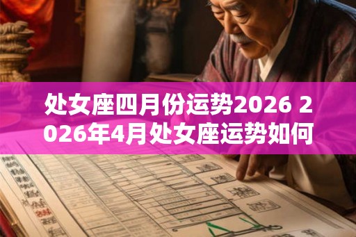 处女座四月份运势2026 2026年4月处女座运势如何