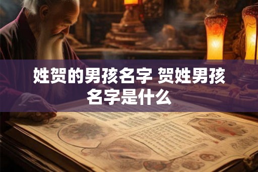 姓贺的男孩名字 贺姓男孩名字是什么