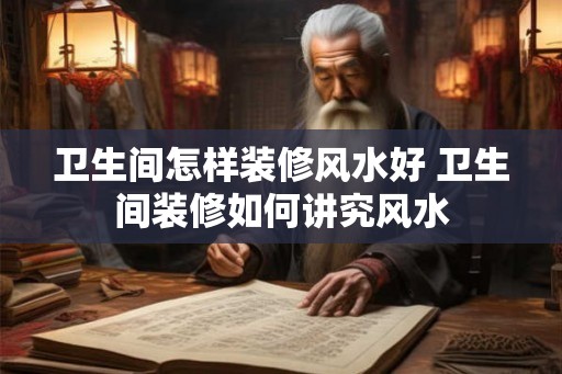 卫生间怎样装修风水好 卫生间装修如何讲究风水