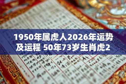 1950年属虎人2026年运势及运程 50年73岁生肖虎2026年每月运势