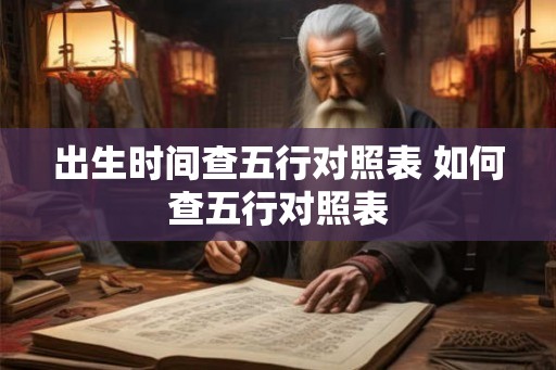出生时间查五行对照表 如何查五行对照表