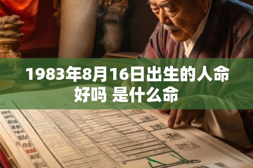 1983年8月16日出生的人命好吗 是什么命