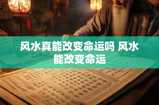 风水真能改变命运吗 风水能改变命运