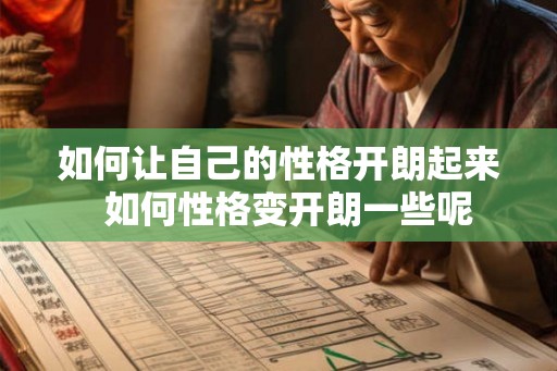 如何让自己的性格开朗起来  如何性格变开朗一些呢