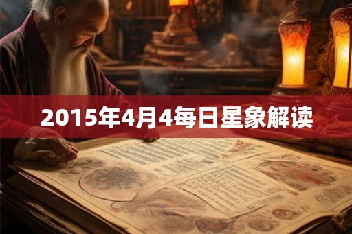 2015年4月4每日星象解读