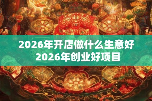 2026年开店做什么生意好 2026年创业好项目