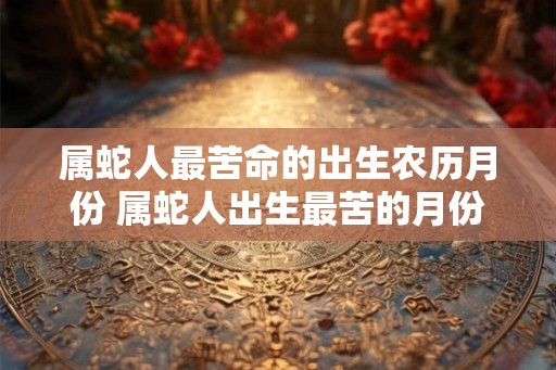 属蛇人最苦命的出生农历月份 属蛇人出生最苦的月份是哪个 属蛇人最苦命的出生农历月份 属蛇人出生最苦的月份是哪个