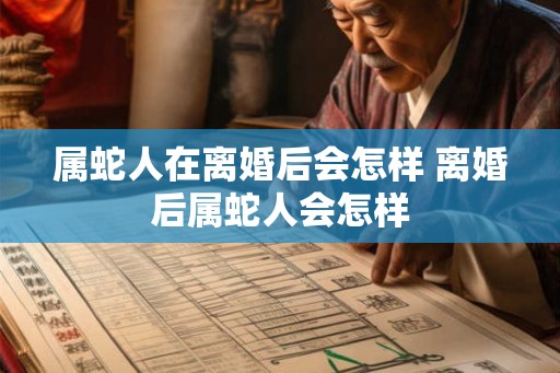 属蛇人在离婚后会怎样 离婚后属蛇人会怎样