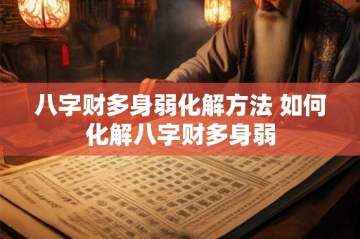 八字财多身弱化解方法 如何化解八字财多身弱