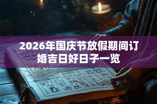 2026年国庆节放假期间订婚吉日好日子一览