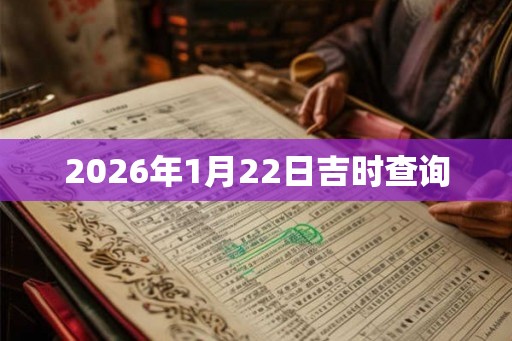 2026年1月22日吉时查询
