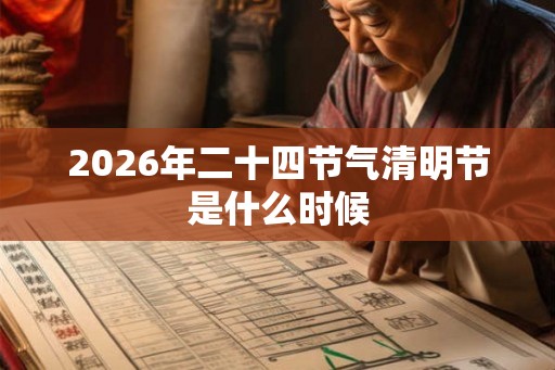 2026年二十四节气清明节是什么时候
