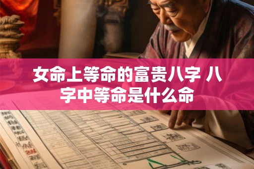 女命上等命的富贵八字 八字中等命是什么命