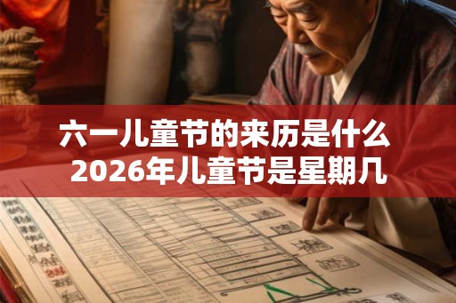 六一儿童节的来历是什么 2026年儿童节是星期几