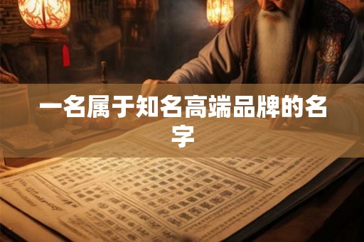 一名属于知名高端品牌的名字