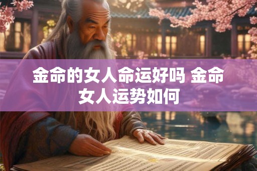 金命的女人命运好吗 金命女人运势如何