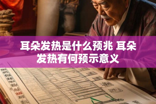 耳朵发热是什么预兆 耳朵发热有何预示意义