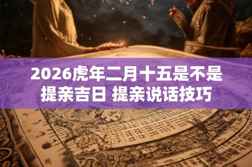 2026虎年二月十五是不是提亲吉日 提亲说话技巧