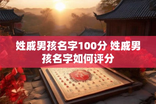 姓戚男孩名字100分 姓戚男孩名字如何评分