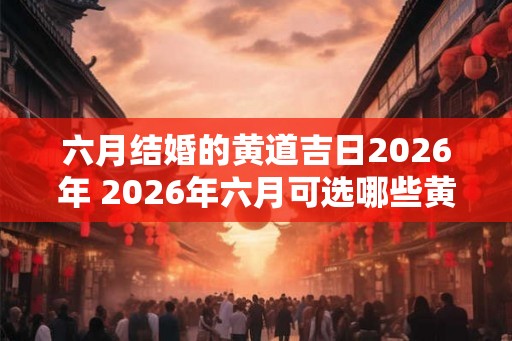 六月结婚的黄道吉日2026年 2026年六月可选哪些黄道吉日结婚