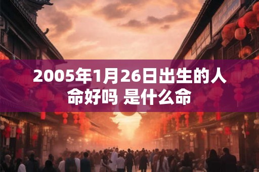 2005年1月26日出生的人命好吗 是什么命