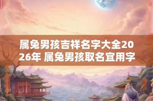 属兔男孩吉祥名字大全2026年 属兔男孩取名宜用字