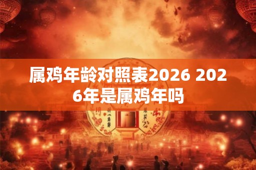 属鸡年龄对照表2026 2026年是属鸡年吗