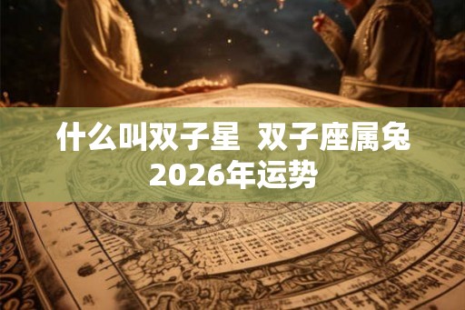 什么叫双子星  双子座属兔2026年运势
