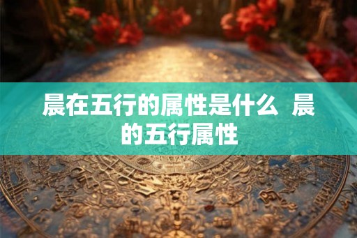 晨在五行的属性是什么  晨的五行属性