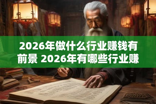 2026年做什么行业赚钱有前景 2026年有哪些行业赚钱