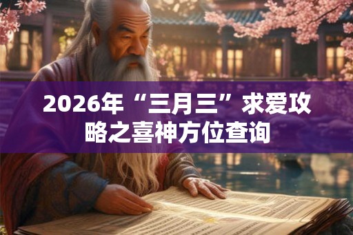 2026年“三月三”求爱攻略之喜神方位查询