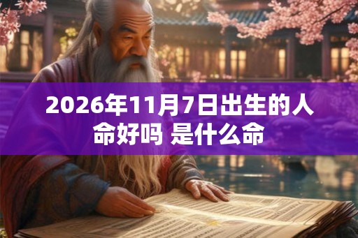 2026年11月7日出生的人命好吗 是什么命