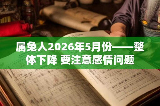 属兔人2026年5月份——整体下降 要注意感情问题