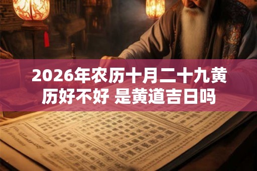 2026年农历十月二十九黄历好不好 是黄道吉日吗 2026年农历十月二十九黄历好不好 是黄道吉日吗