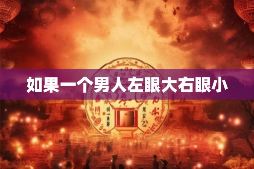 如果一个男人左眼大右眼小