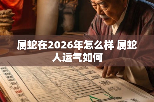 属蛇在2026年怎么样 属蛇人运气如何