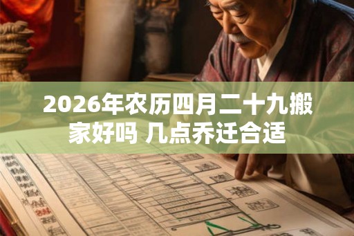 2026年农历四月二十九搬家好吗 几点乔迁合适