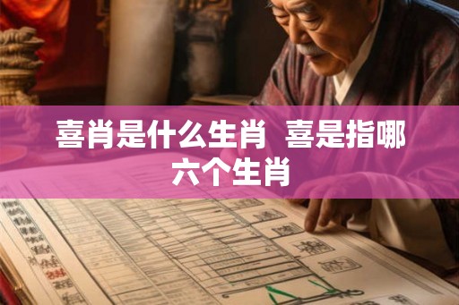 喜肖是什么生肖  喜是指哪六个生肖