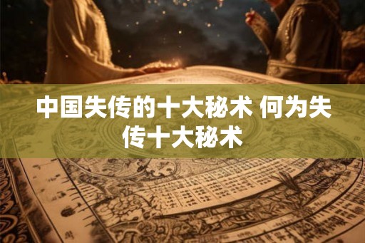 中国失传的十大秘术 何为失传十大秘术