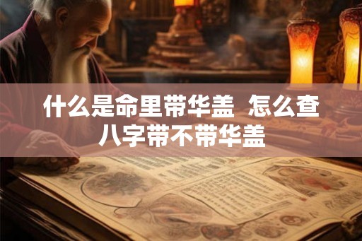 什么是命里带华盖  怎么查八字带不带华盖
