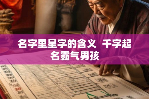 名字里星字的含义  千字起名霸气男孩