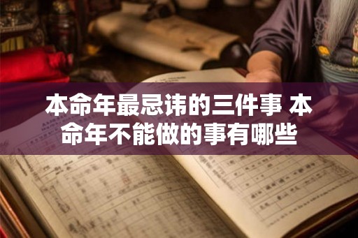 本命年最忌讳的三件事 本命年不能做的事有哪些