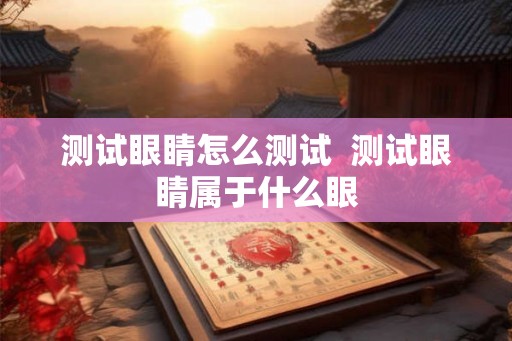 测试眼睛怎么测试  测试眼睛属于什么眼
