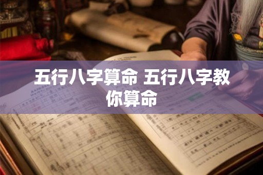 五行八字算命 五行八字教你算命
